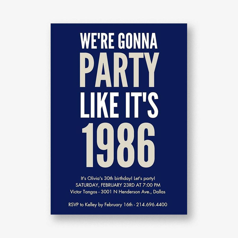 Party Like Birthday Party Invitation