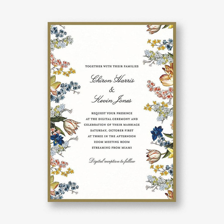 Adorned Aisle Cream Wedding Invitation