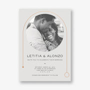 Destiny Photo White Wedding Invitation