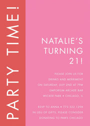 Colorful Colorblock Party Invitation