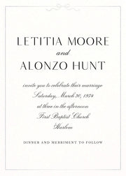 Bow Border Foil Wedding Invitation