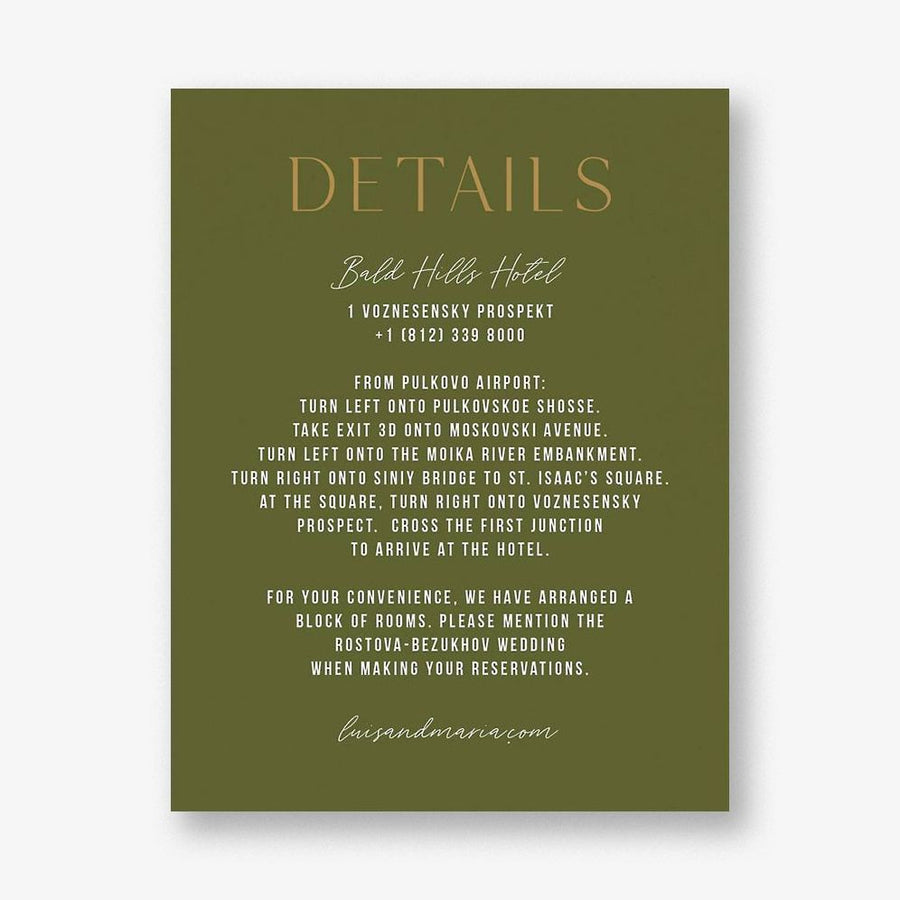 Simply Us Green Information Card