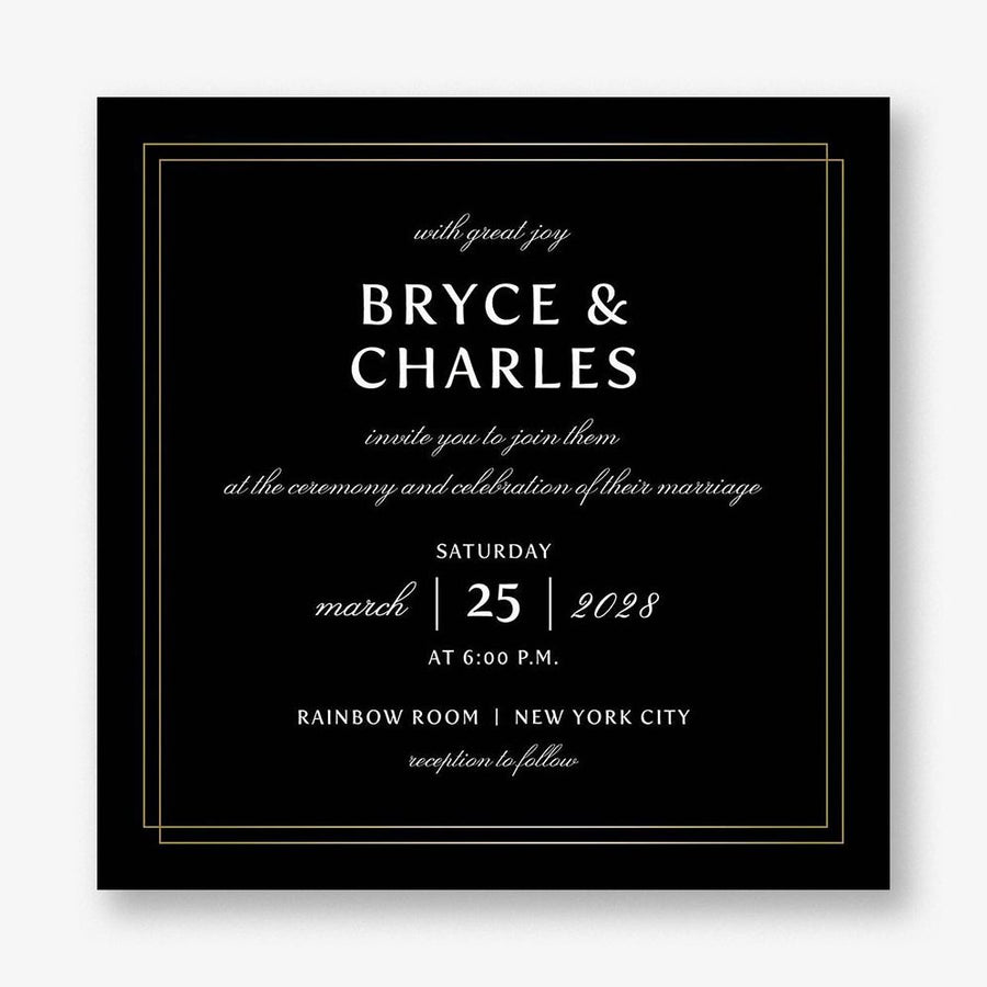 Duo Border Wedding Invitation