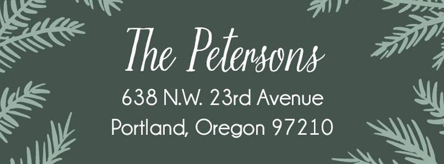 Playful Pine Boughs Holiday Return Address Label