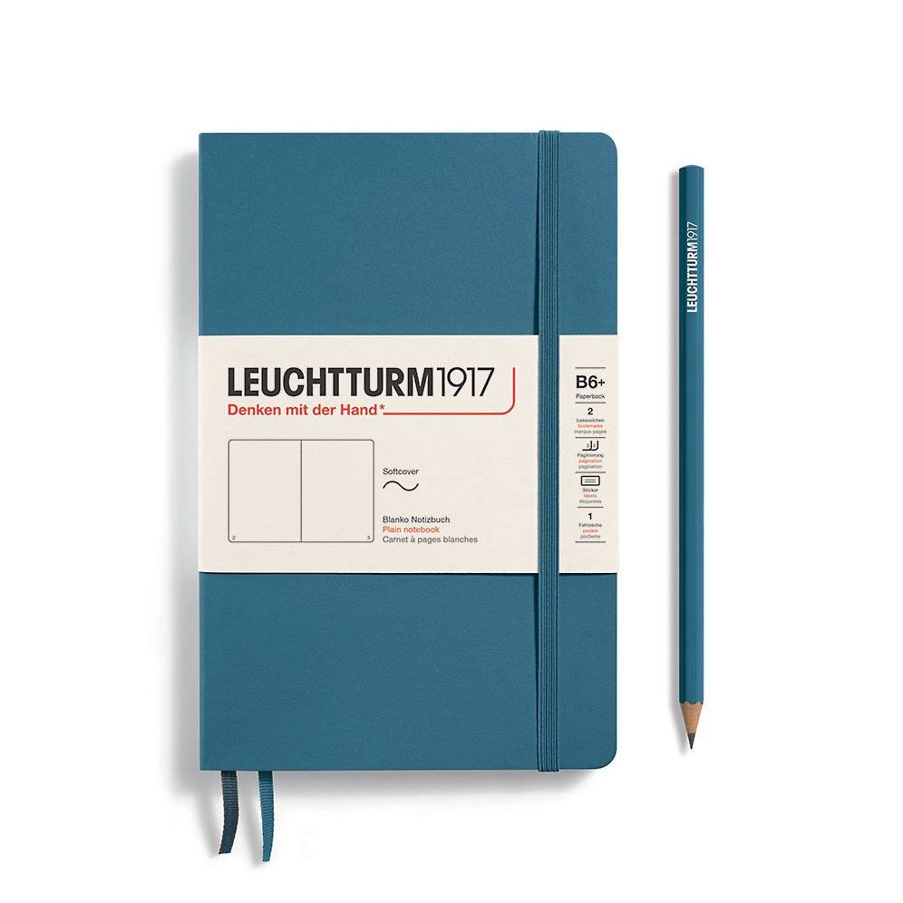 Leuchtturm1917 Stone Blue Softcover Paperback Plain Journal
