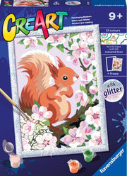 CreArt Paint by Number - Spring Squirrel w/Glitter