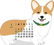 2027 Die-Cut Calendar - Welsh Corgi