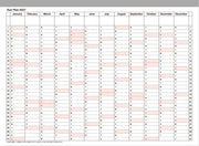 2027 Marks Blue Jan Start S Weekly Desk Planner