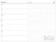 2027 Marks Purple B6 Weekly Left Weekly Desk Planner