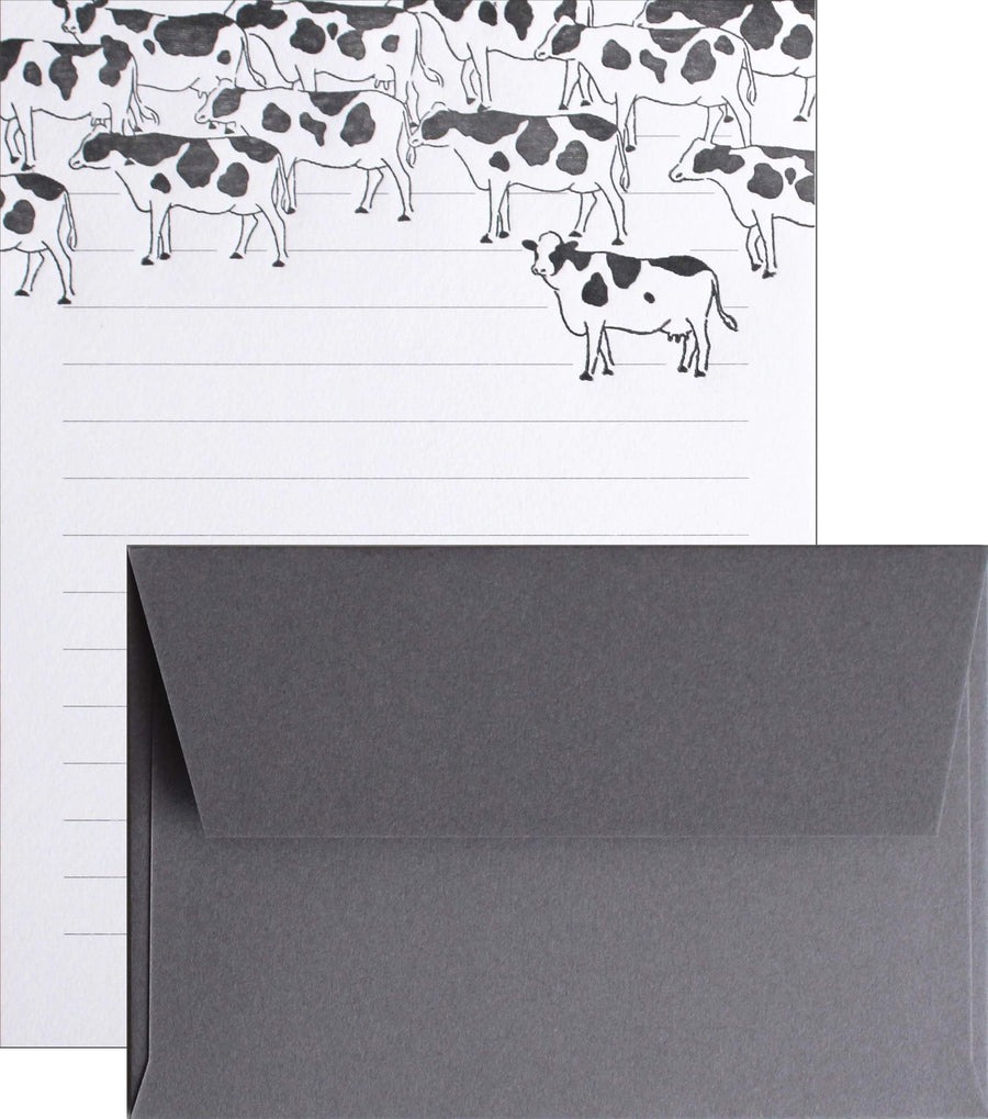 Ah La La Letter Set Cows