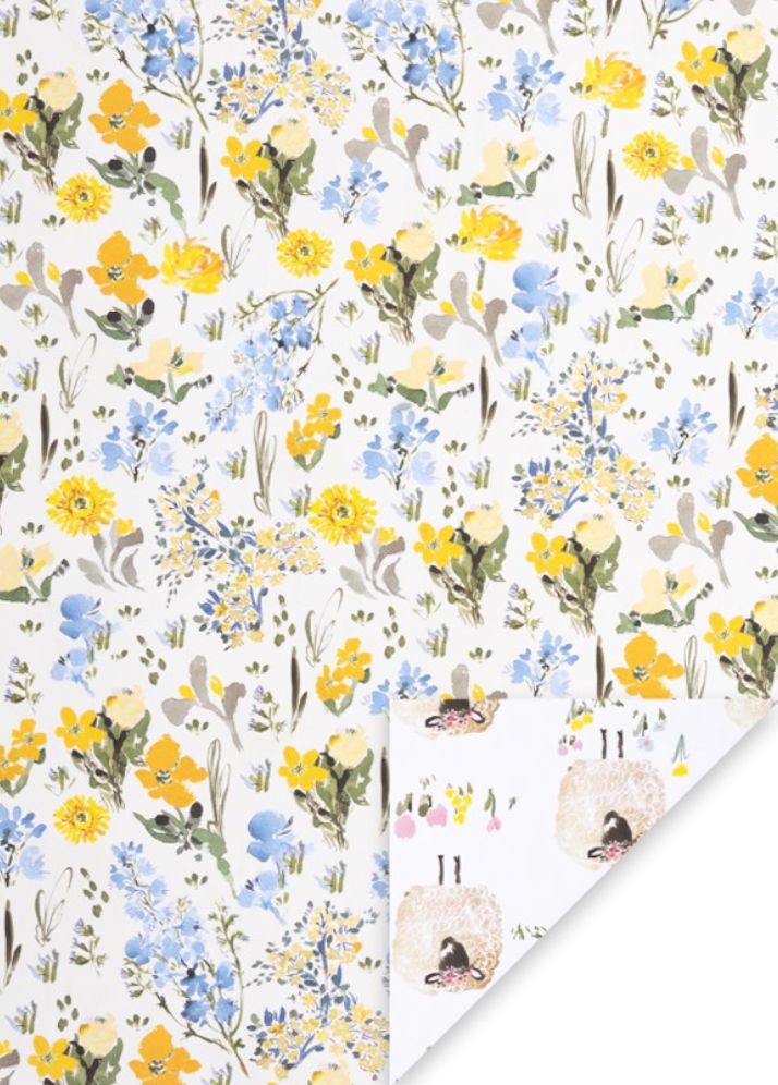 Spring Florals Double Sided Flat Wrap