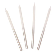 Tall Silver Metallic Ombre Candles