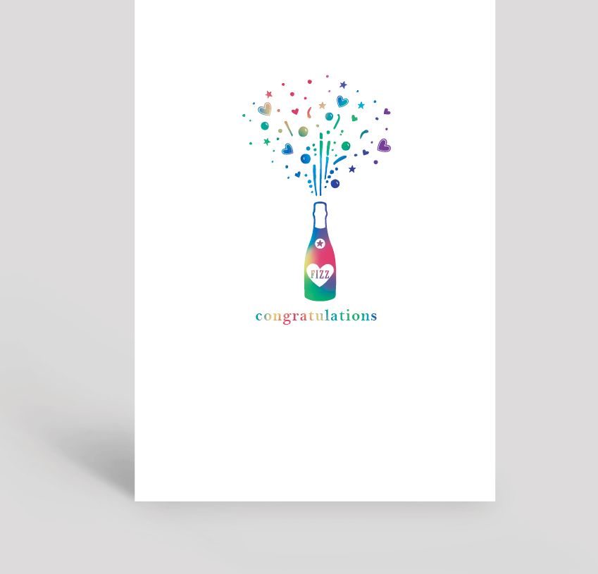 Pop Fizz Foil Congratulations Card