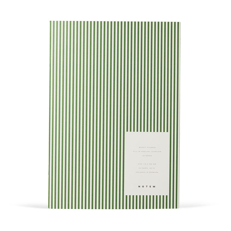 MILO Weekly Undated Planner in Green lines