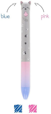 Legami Two-Color Ballpoint Pen - Click&Clack - Kitty