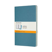 Moleskine Cahier Journal, Large, Ruled, Brisk Blue (8.25 x 5)