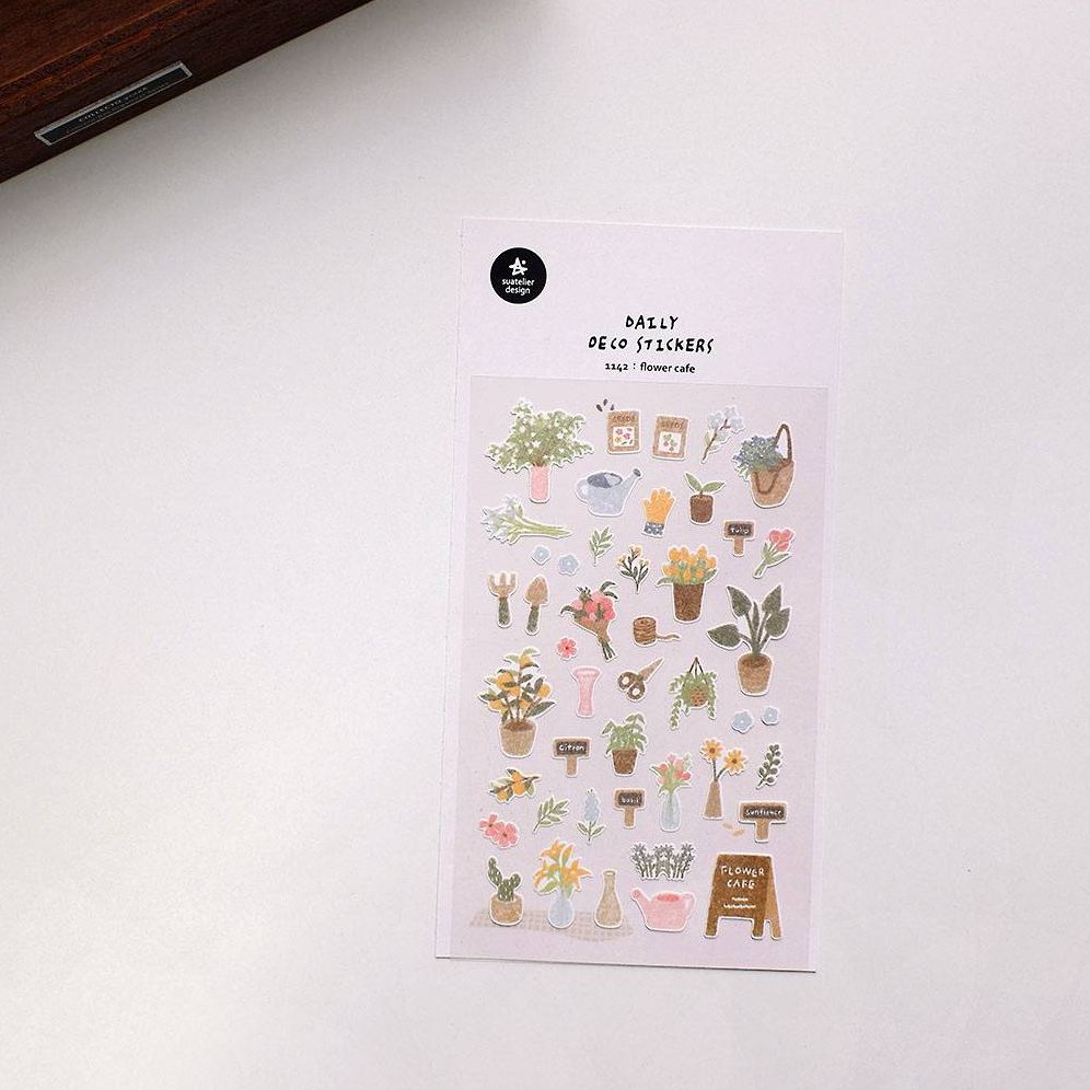Flower Cafe Stickers