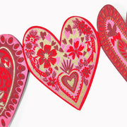 Vintage Hearts Paper Banner