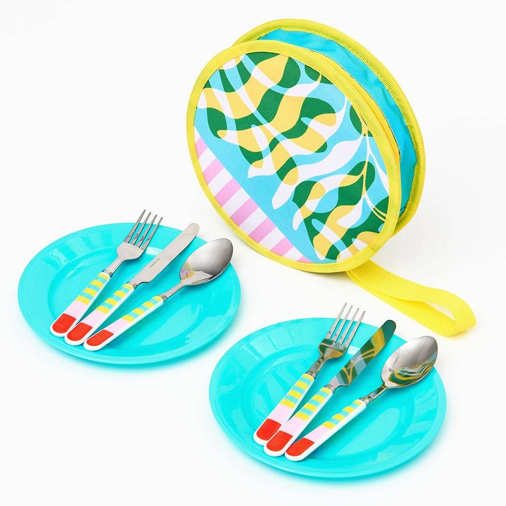 Abstract Coral Picnic Set