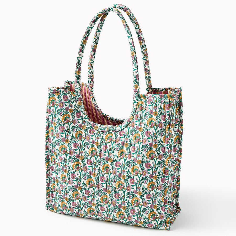 Quilted Tote Bag with Coin Purse