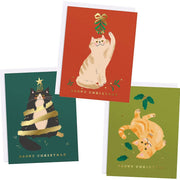 Christmas Cats Meowy Christmas Stationery Set