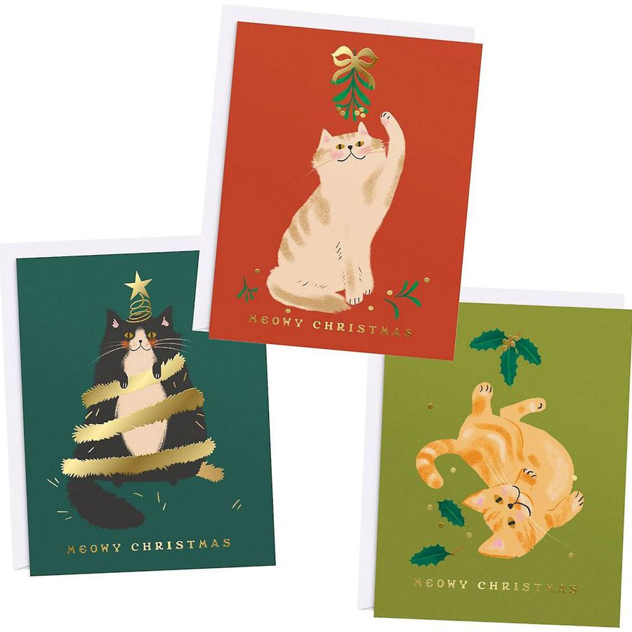 Christmas Cats Meowy Christmas Stationery Set