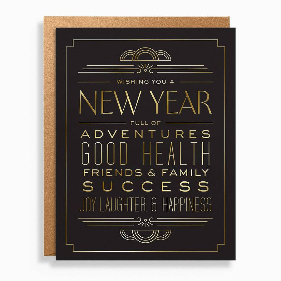 New Years Typography Stationery Set