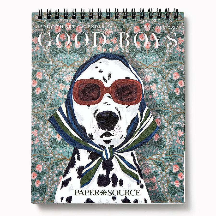 2027 Paper Source Good Boys Desk Easel Calendar