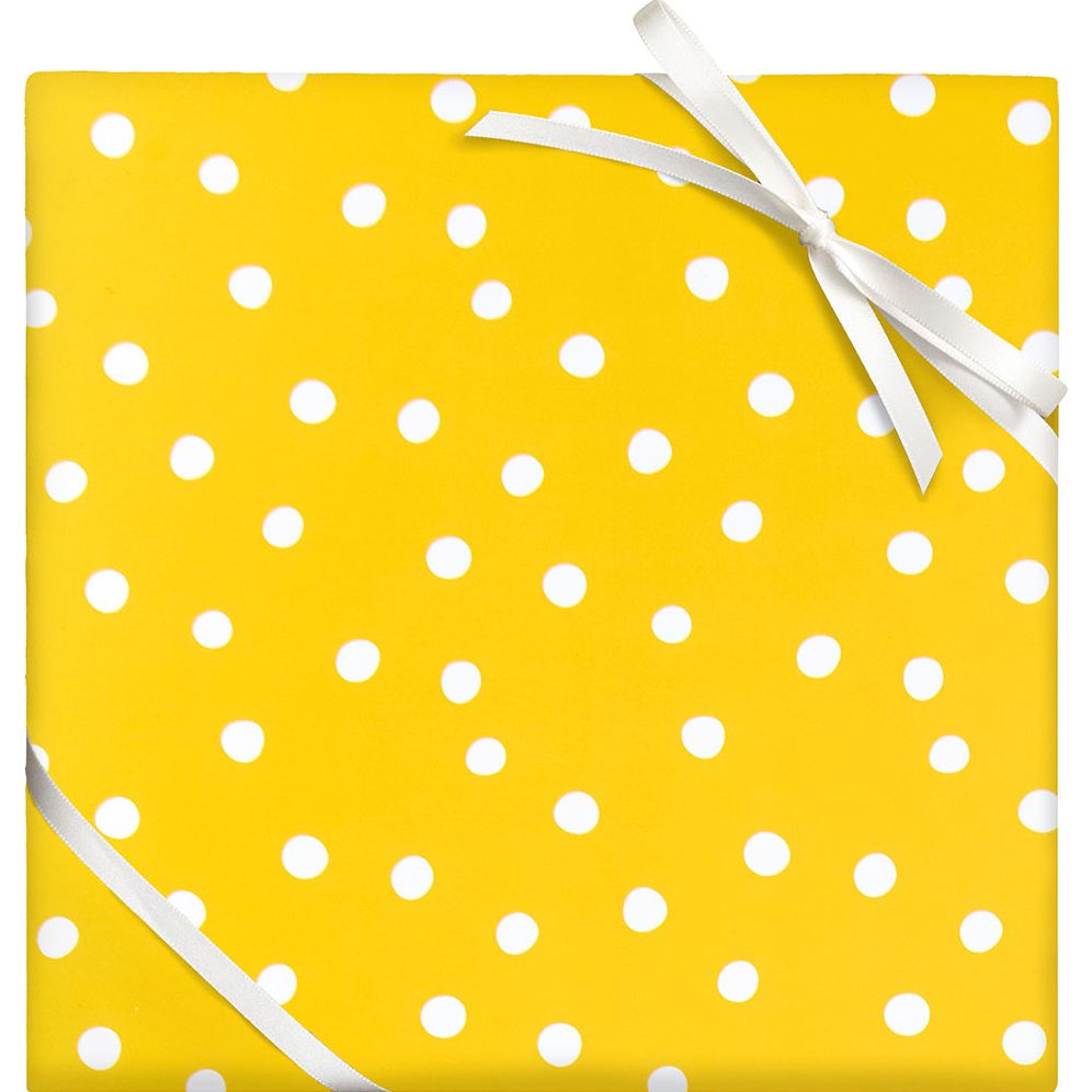 Yellow Polka Dots Flat Wrap