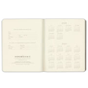 2026-2027 Paper Source Cobalt Blue Leather 18-Month Monthly Desk Planner