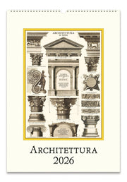 2026 Cavallini Architecttura Wall Calendar
