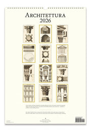 2026 Cavallini Architecttura Wall Calendar